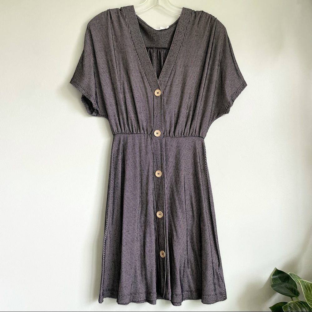 striped ribbed dress